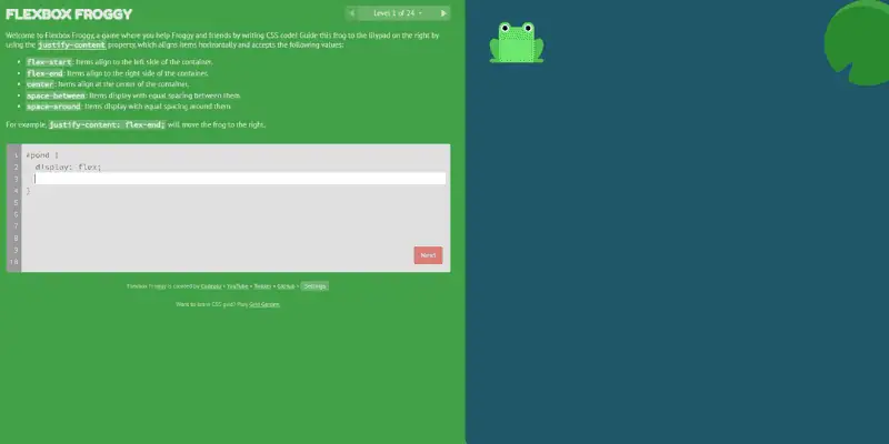 flexbox froggy